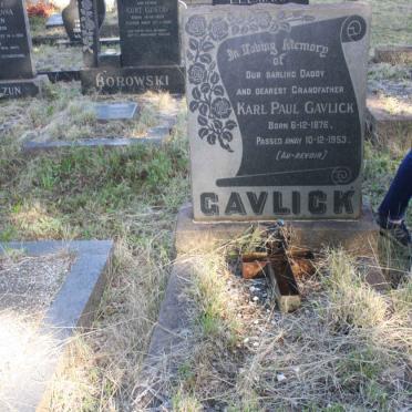 GAVLICK Karl Paul 1876-1953 :: GAVLICK  Mina Elizabeth 1911-1984