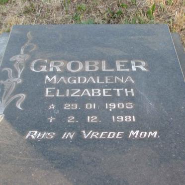 GROBLER Magdalena Elizabeth 1905-1981
