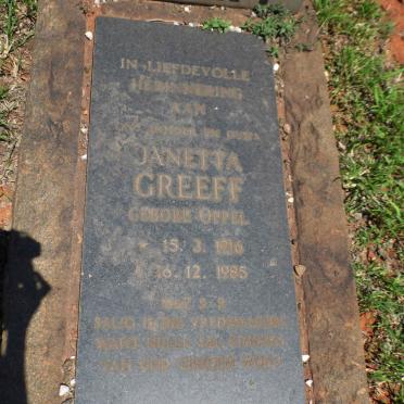 GREEFF Stephanus J. 1917-1956 &amp; Janetta OPPEL 1916-1985 _1