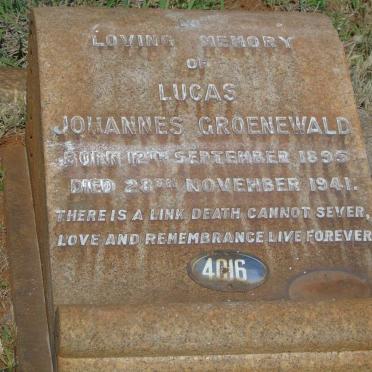 GROENEWALD Lucas Johannes 1895-1941
