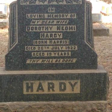 HARDY Dorothy Neomi nee HARRIS -1922