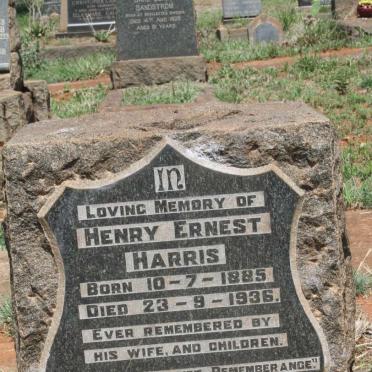 HARRIS Henry Ernest 1885-1936