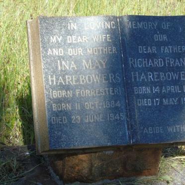 HAREBOWERS Richard Francis 1879-1947 & Ina May FORRESTER 1884-1945