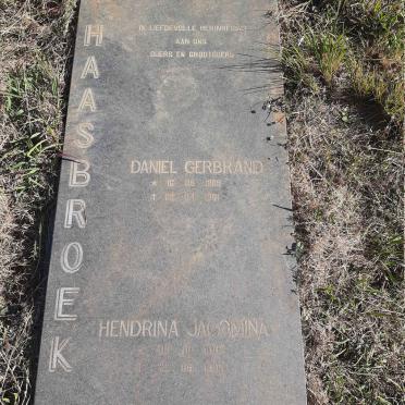HAASBROEK Daniel Gerbrand 1889-1961 &amp; Hendrina Jacomina 1905-1995