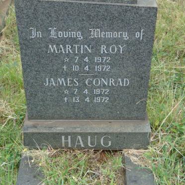 HAUG Martin Roy 1972-1972 :: HAUG James Conrad 1972-1972