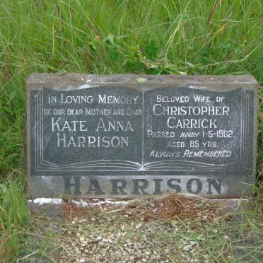 HARRISON Christopher Carrick -1962 & Kate Anna 