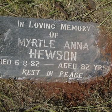 HEWSON Myrtle Anna -1982