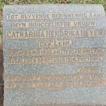 HEYER Catharina Hendrika nee LEIH 1890-191?