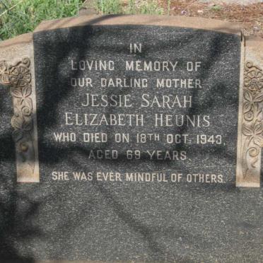 HEUNIS Jessie Sarah Elizabeth -1943