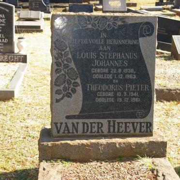 HEEVER Louis Stephanus Johannes, van der 1938-1963 :: HEEVER Theodorus Pieter, van der 1941-1961