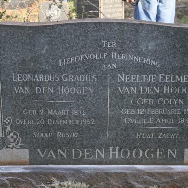 HOOGEN Leonardus Gradus, van den 1875-1952 & Neeltje Eelmerse COLYN 1874-1945
