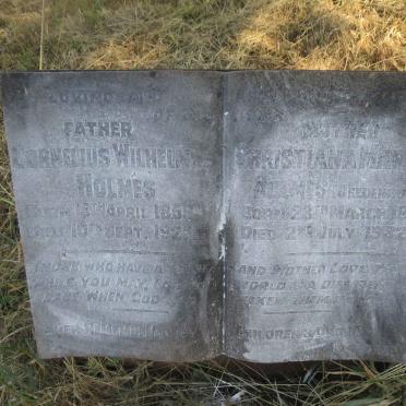 HOLMES Cornelius Wilhelm 1859-1927 & Christiana Maria GELDENHUYS 1853-1932