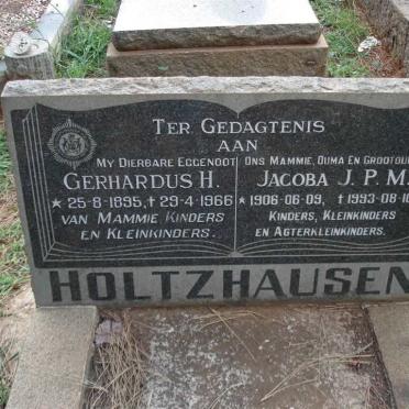 HOLTZHAUSEN Gerhardus H. 1895-1966 &amp; Jacoba J.P.M. 1906-1993
