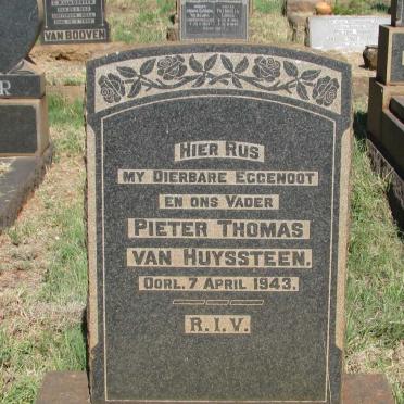 HUYSSTEEN Pieter Thomas, van -1943