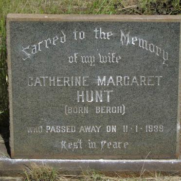 HUNT Catherine Margaret nee BERGH -1939
