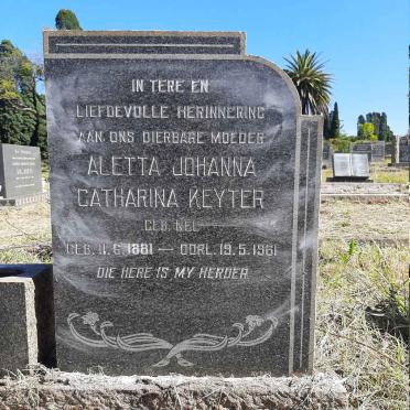 KEYTER Aletta Johanna Catharina nee NEL 1881-1961
