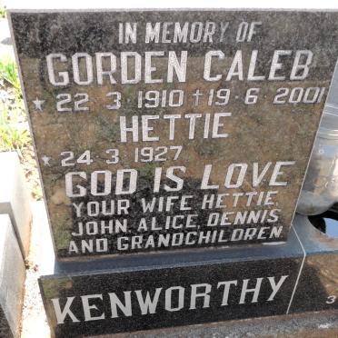 KENWORTHY Gordon Caleb 1910-2001 & Hettie 1927- 