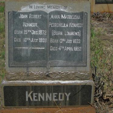 KENNEDY John Robert 1872-1938 & Anna Magdelena Petronella LOURENS 1873-1952