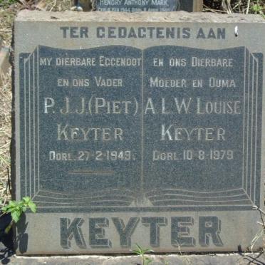 KEYTER P.J.J. -1949 & A.L.W. -1979