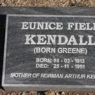 KENDALL Eunice Field nee GREENE 1913-1951