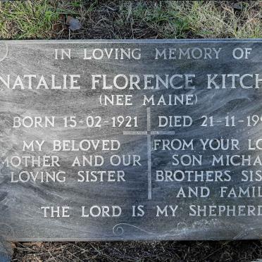 KITCHING Natalie Florence nee MAINE 1921-1992