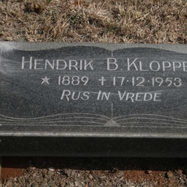 KLOPPER Hendrik B. 1889-1953
