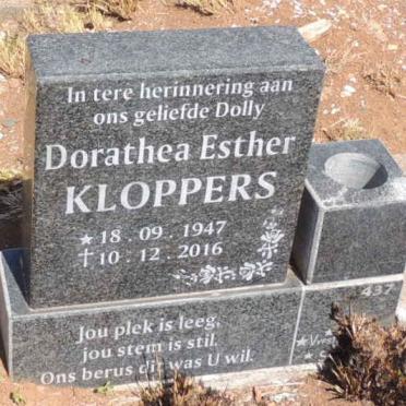 KLOPPERS Dorathea Esther 1947-2016