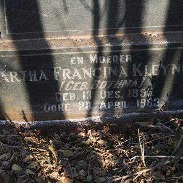KLEYNHANS Martha Francina nee BOTHMA 1895-1963 :: KLEYNHANS Jan Hendrik -1954_2