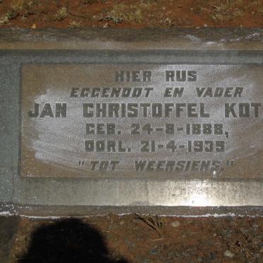 KOTZE Jan Christoffel 1888-1939