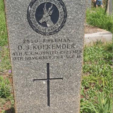 KOEKEMOER D.J. -1914