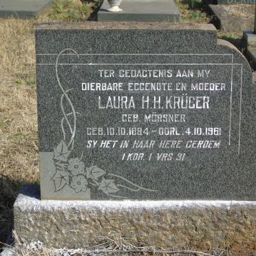 KRUGER Laura H.H. nee MORSNER 1884-1961