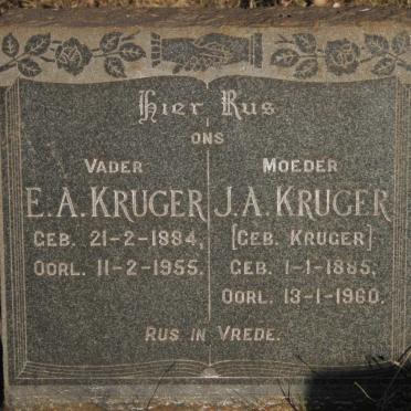 KRUGER E.A. 1884-1955 & J.A. KRUGER 1885-1960