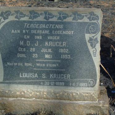 KRUGER M.D.J. 1902-1953 & Louisa S. 1899-1983