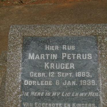 KRUGER Martin Petrus 1883-1939