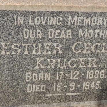 KRUGER Esther Cecilia 1896-1945