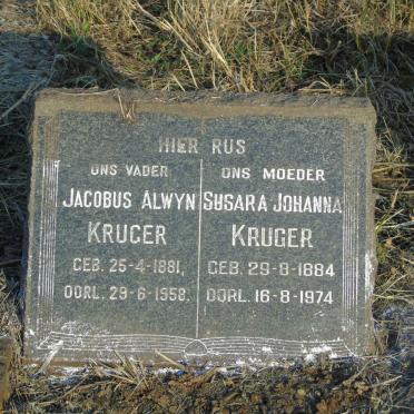 KRUGER Jacobus Alwyn 1881-1958 & Susara Johanna 1884-1974