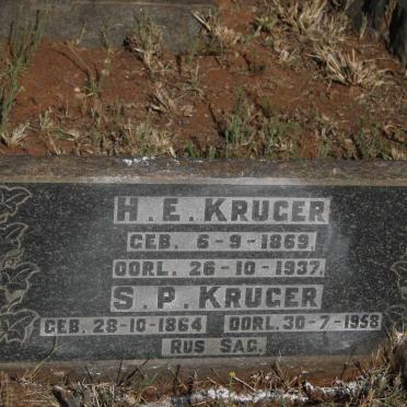 KRUGER S.P. 1864-1958 & H.E. 1869-1937