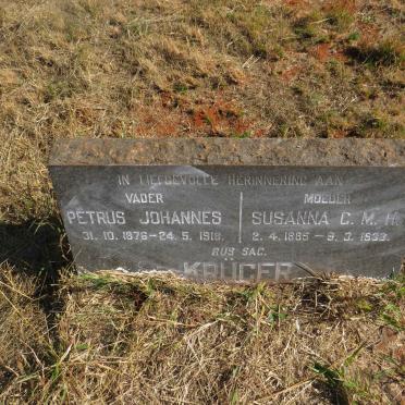 KRUGER Petrus Johannes 1876-1918 & Susanna G.M.H. 1885-1933