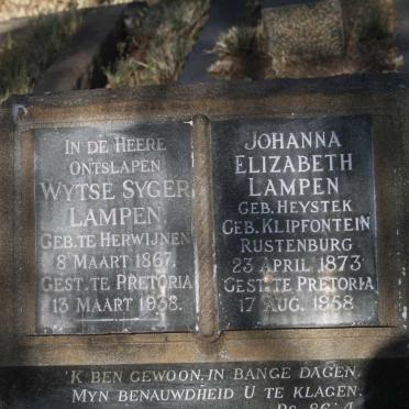 LAMPEN Wytse Syger 1867-1938 & Johanna Elizabeth HEYSTEK 1873-1958