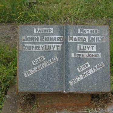 LUYT John Richard Godfrey -1942 & Maria Emily JONES -1942