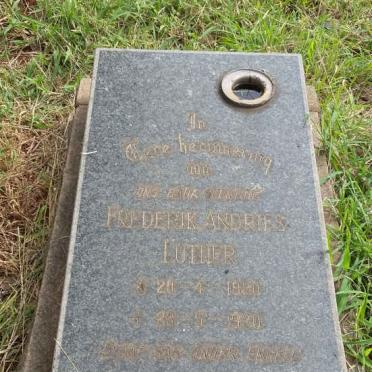 LUTHER Frederik Andries 1920-1920