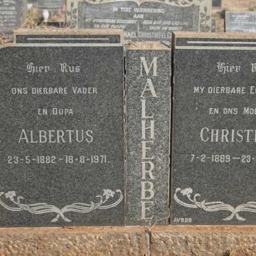 MALHERBE Albertus 1882-1971 & Christina 1889-1956