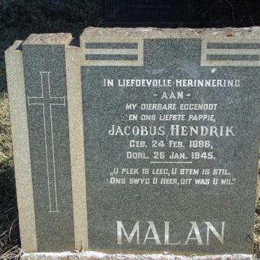 MALAN Jacobus Hendrik 1886-1945