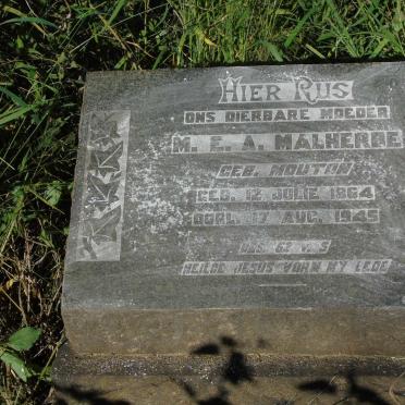 MALHERBE M.E.A. nee MOUTON 1864-1945