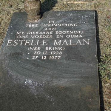 MALAN Estelle nee BRINK 1928-1977