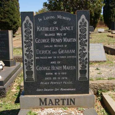 MARTIN George Henry 1912-1976 &amp; Kathleen Janet -1959