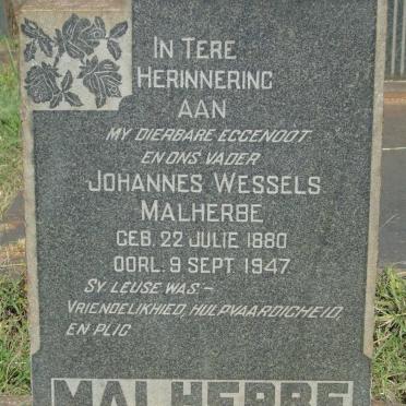 MALHERBE Johannes Wessels 1880-1947