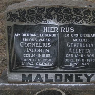 MALONEY Cornelius Jacobus 1888-1956 & Gertruida Alletta 1895-1973
