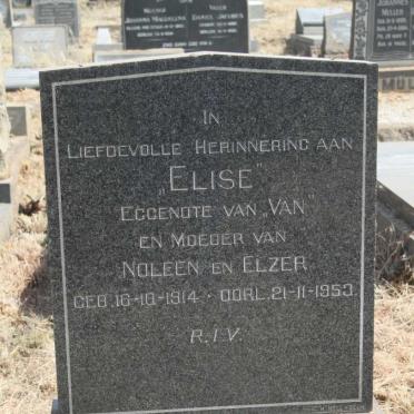 MERWE Elise, van der 1914-1953