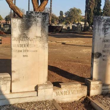 MERWE Charles Aaron, van der -1940 &amp; Jacomina Johanna Elizabeth LOMBARD -1926